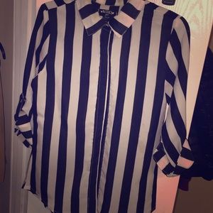 Black and white blouse